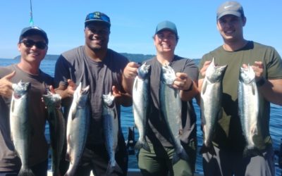 Coho salmon fishing doesn’t get any better than this.