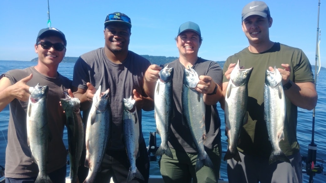 Coho salmon fishing doesn’t get any better than this.